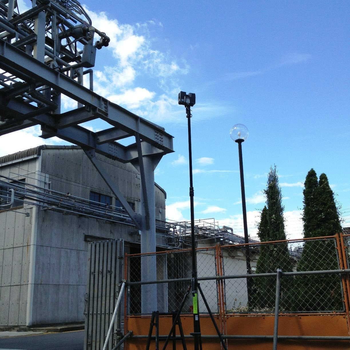 地上型レーザスキャナを用いて3次元点群作成を行う