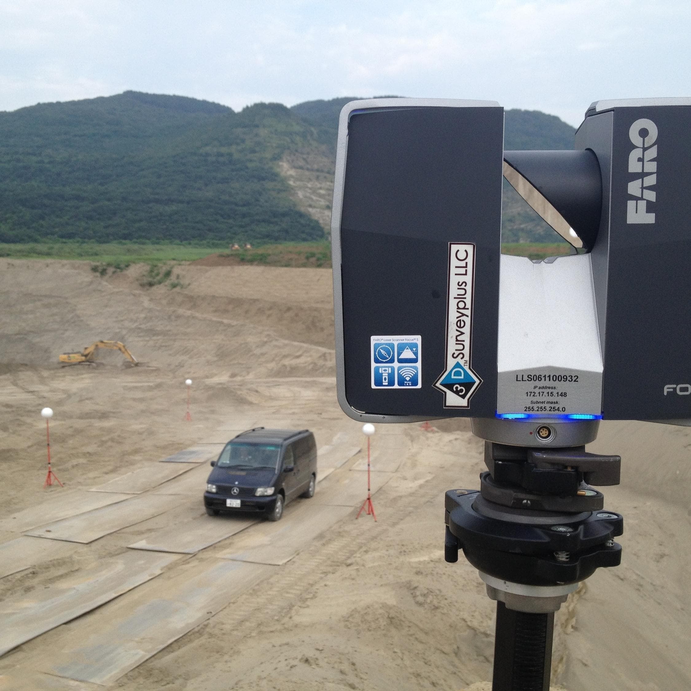 3Dレーザースキャナーを用いることで広範囲の計測が可能となります