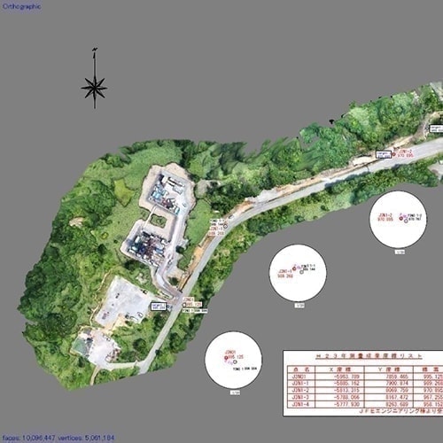 ドローンを活用した空撮測量とオルソ画像