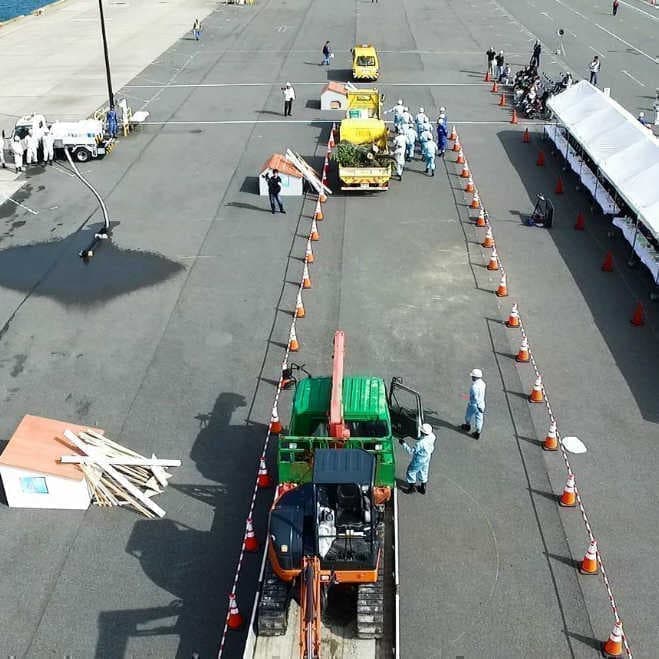 ドローンを活用した防災訓練