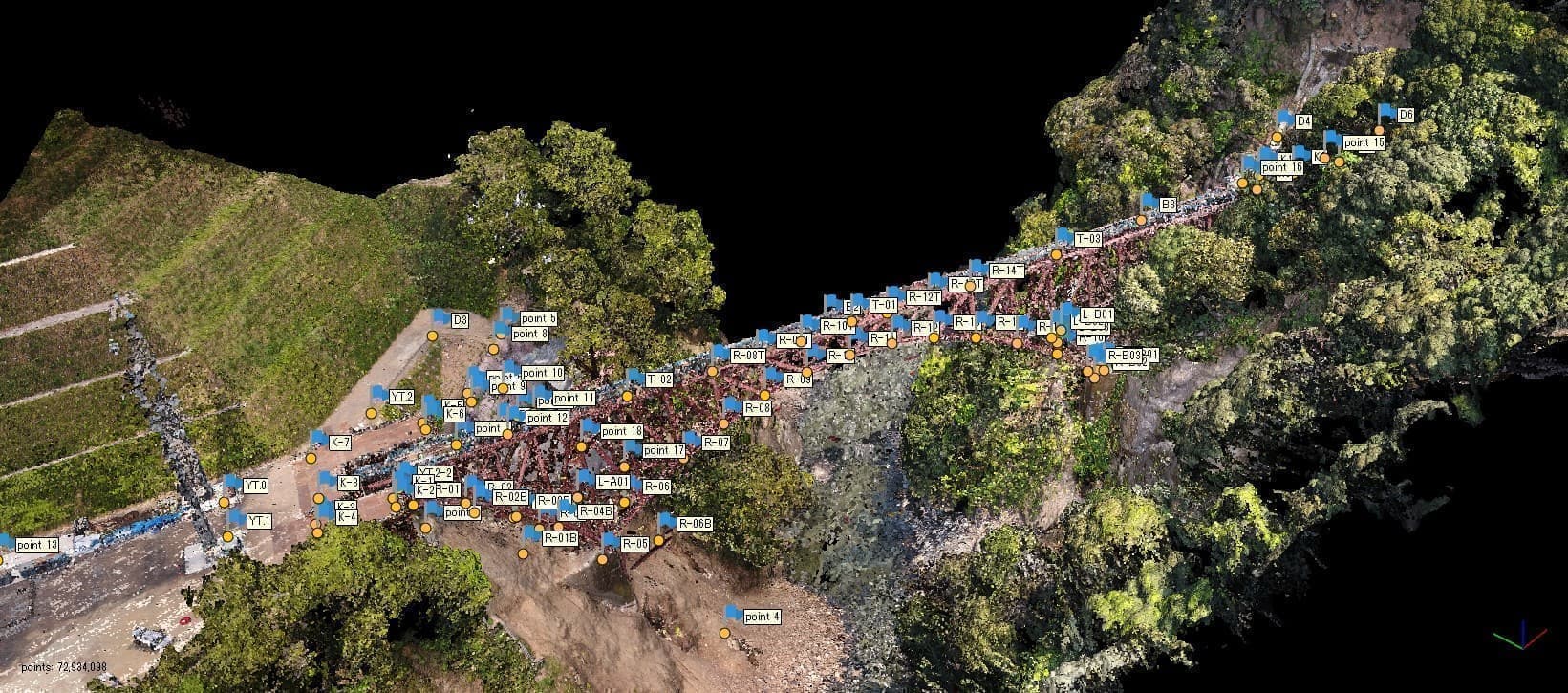 滋賀県 建設ICT施工 航空レーザ測量 3次元点群データ処理