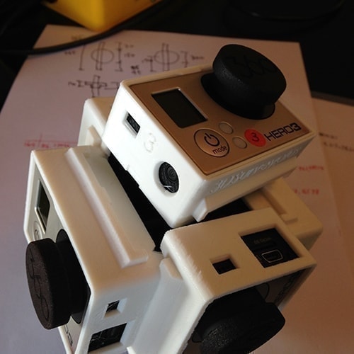 オリジナルパーツを3Dプリンターで製作しパノラマ撮影に利用しました