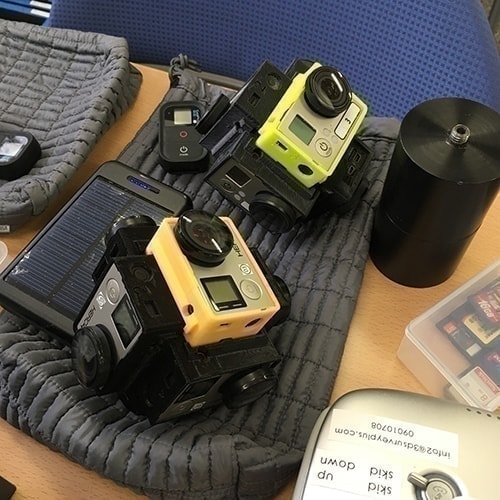 オリジナルパーツを3Dプリンターで製作しパノラマ撮影に利用しました