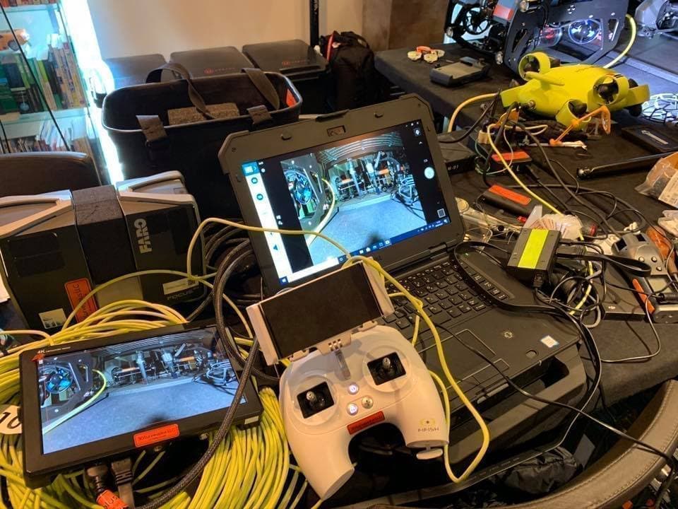 水中ドローンを活用し設備点検のための実証実験を行いました