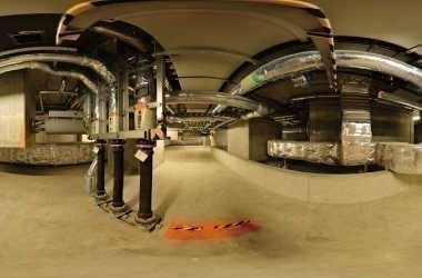 施設内を360度パノラマVRで確認でき、現場状況の情報共有に効果的なシステムです