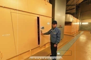 危険な施設内など実際に確認しにくい施設を360度パノラマVRで確認できます